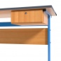 Lehrertisch, 130x65 cm (B/T), 76 cm hoch, Platte: Melamin, PU-Kante, 